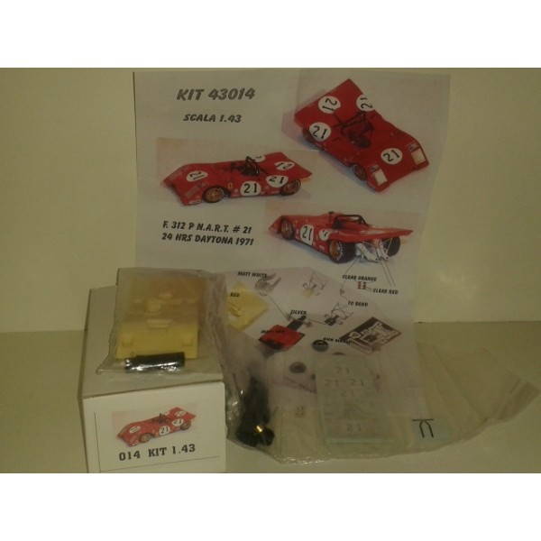 Kit Ferrari 312 P 24 Hrs Daytona 1971 # 21 NART Racing Team - Resin Kit 1:43